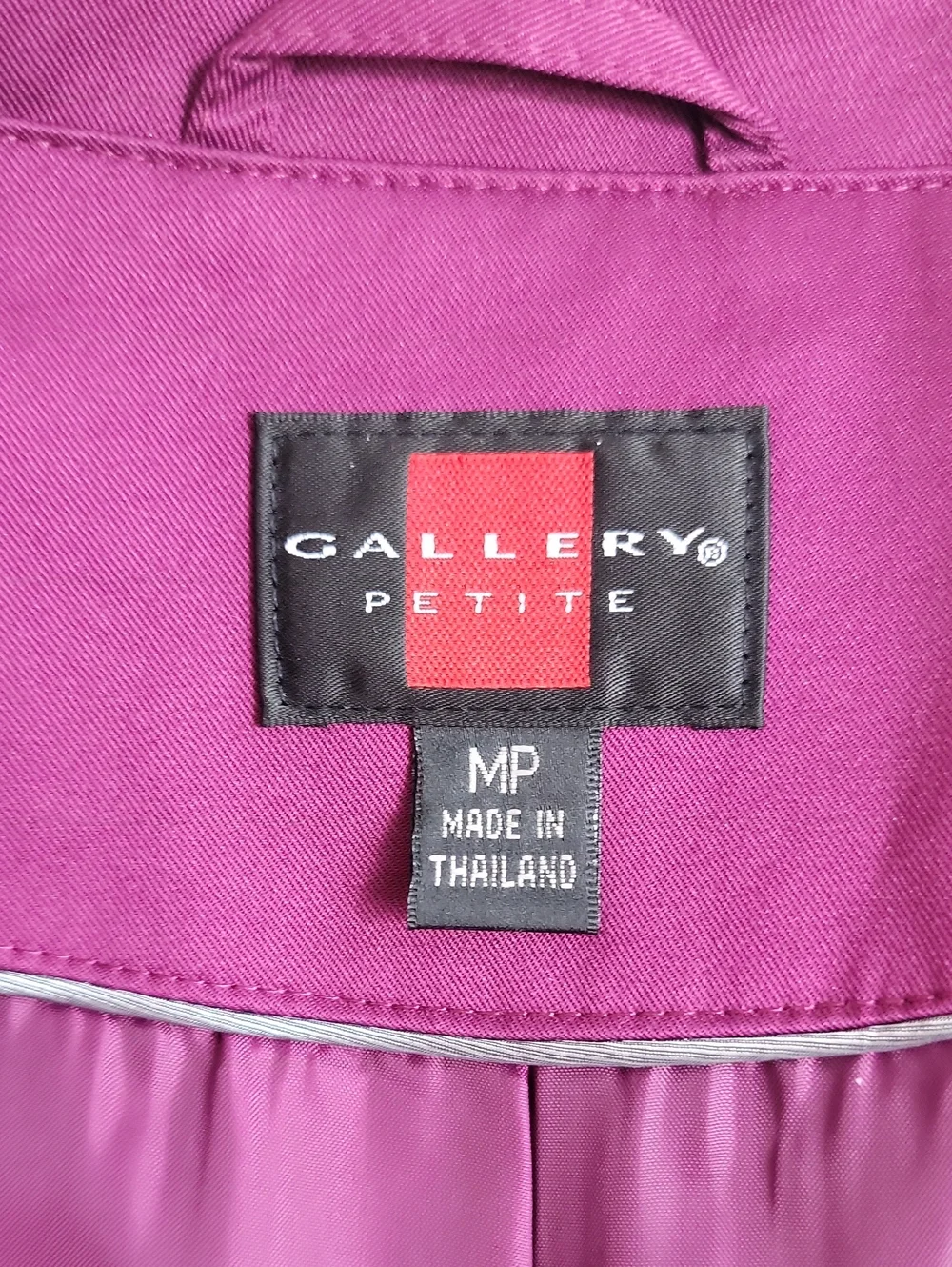 Gallery Magenta Short Overcoat Womens Size MP - NWT